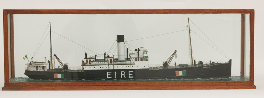 Model of ‘The SS Ardmore’ on display in the Soldiers & Chiefs Exhibition at the National Museum of Ireland at Collins Barracks, Dublin.